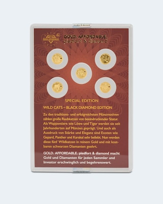Produktabbildung 1 für Goldmünzen Raubkatzen, 5tlg.