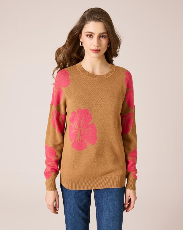 Pullover mit Blumen-Jacquard