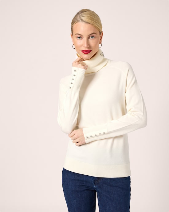 Produktabbildung für Strickpullover mit Zierknöpfen