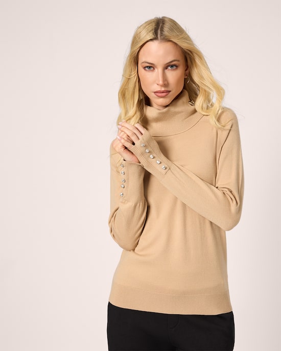 Produktabbildung für Strickpullover mit Zierknöpfen