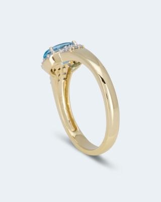 Ring mit Santa Maria di Afrika Aquamarin und Diamant