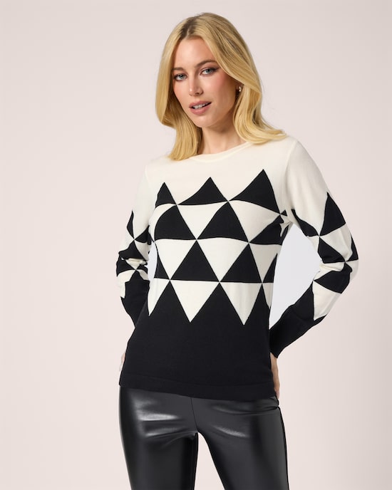 Produktabbildung für Strickpullover mit Intarsia