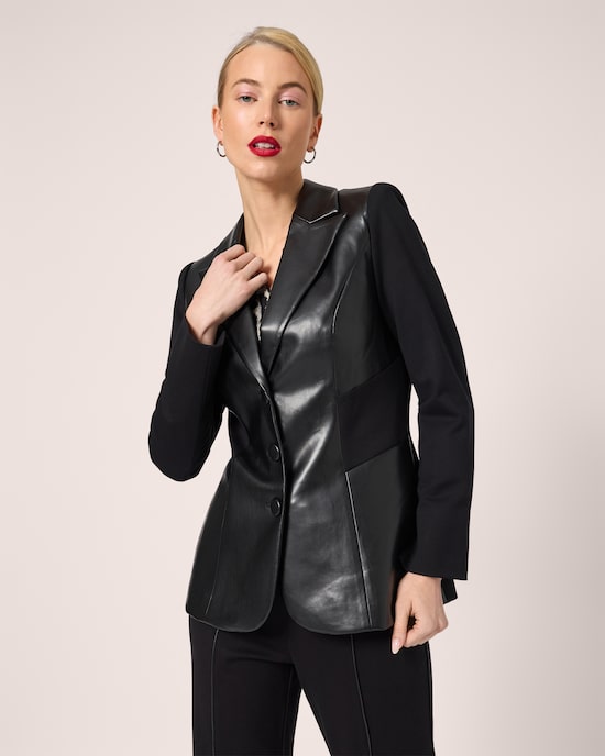 Produktabbildung für Ponte Blazer mit Lederimitat