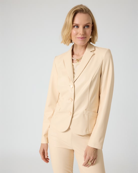 Produktabbildung für Blazer in Leder-Optik