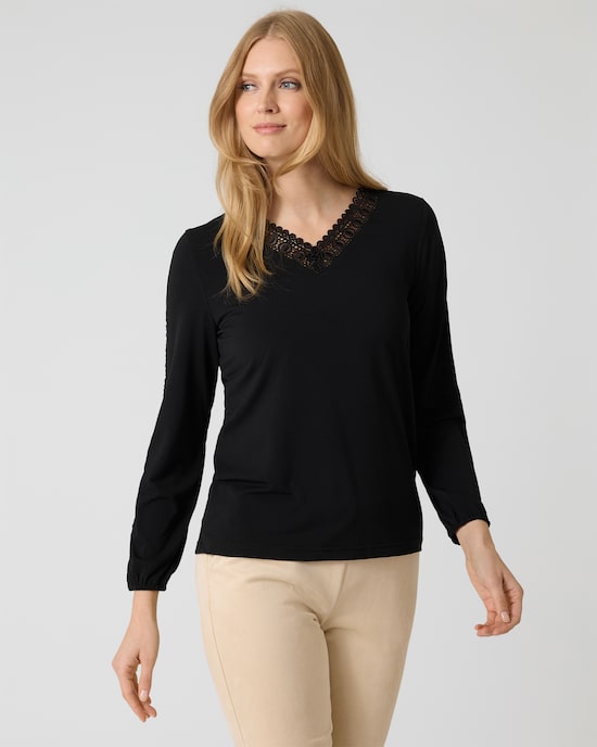 Produktabbildung für Shirt mit Spitze