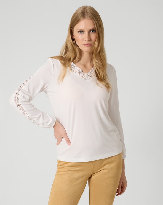 Produktabbildung für Shirt mit Spitze