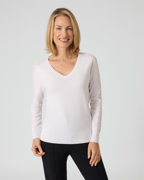 Produktabbildung für Pullover mit Nieten