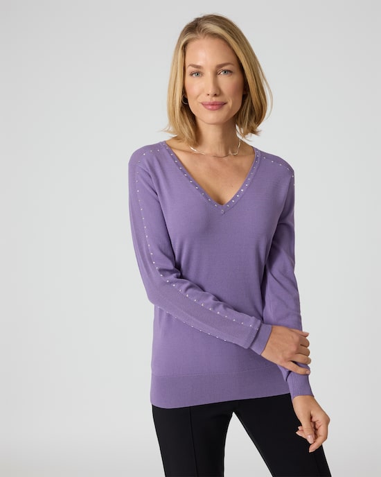 Produktabbildung für Pullover mit Nieten