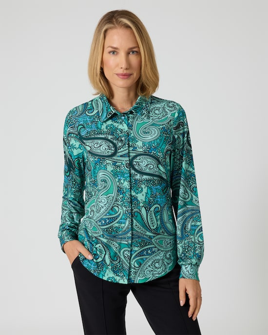 Produktabbildung für Blusenshirt mit Paisley-Druck