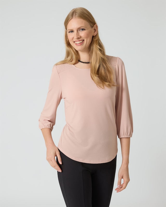 Shirt mit Smok-Einsatz