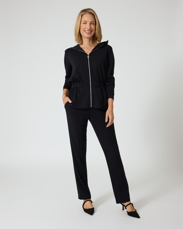 Jerseyjacke mit Kapuze