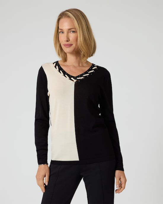 Produktabbildung für Pullover mit Steinchen