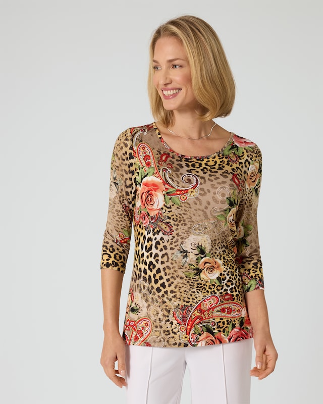 Shirt mit Knopfleiste am Rücken
