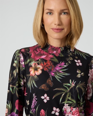 Produktabbildung 5 für Bluse mit gesmoktem Stehkragen