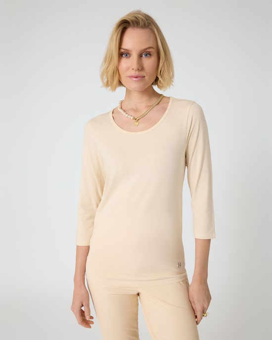 Produktabbildung für Basic-Shirt mit 3/4-Arm