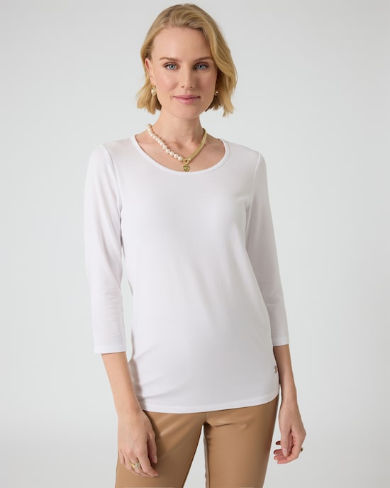 Produktabbildung für Basic-Shirt mit 3/4-Arm