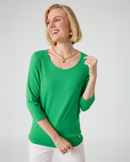 Produktabbildung für Basic-Shirt mit 3/4-Arm