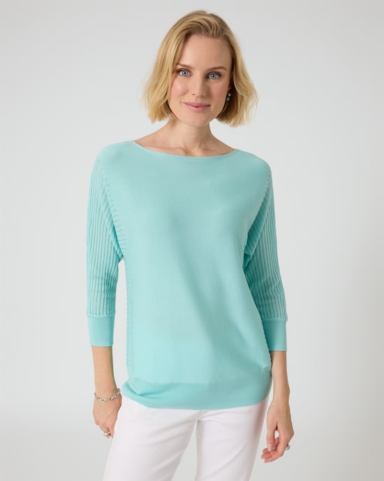 Produktabbildung für Pullover mit Fledermausärmeln