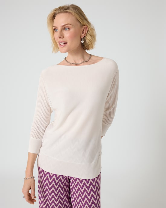 Produktabbildung für Pullover mit Fledermausärmeln