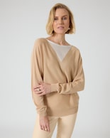Produktabbildung für Pullover mit Glanzgarn-Ajour-Einsatz