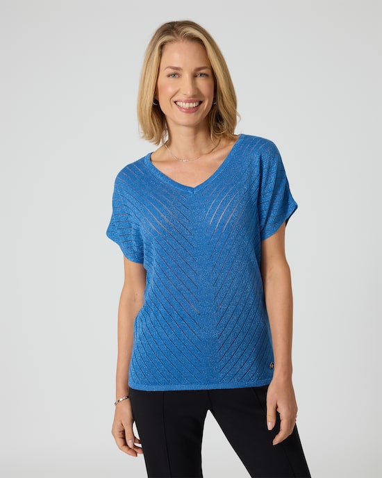 Produktabbildung für Pullover mit Fledermausärmeln