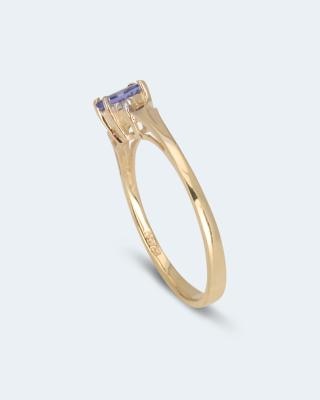 Ring mit Tansanit + Brillant