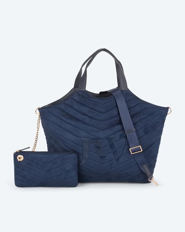 Kurzgrifftasche aus Fake Suede