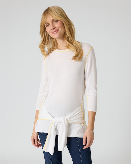 Produktabbildung für Pullover mit Bindegürtel