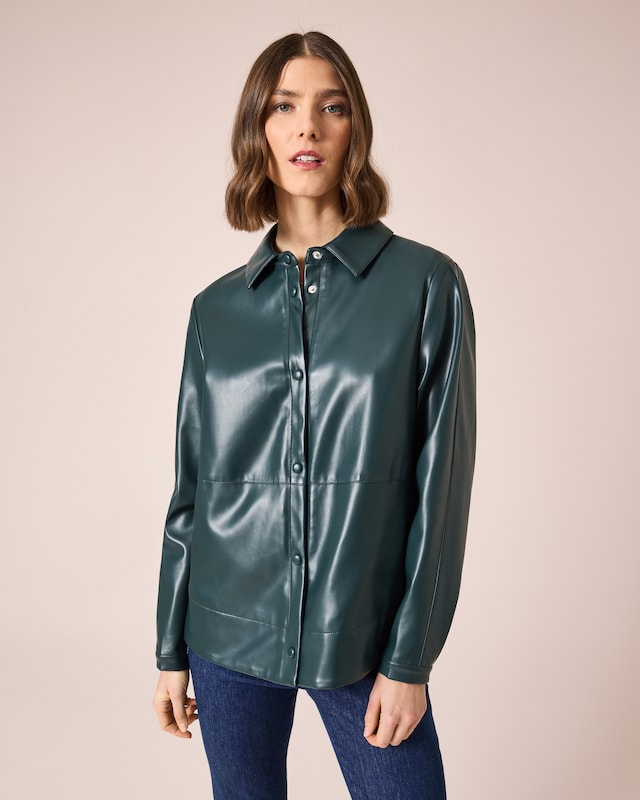Jacke in Leder-Optik