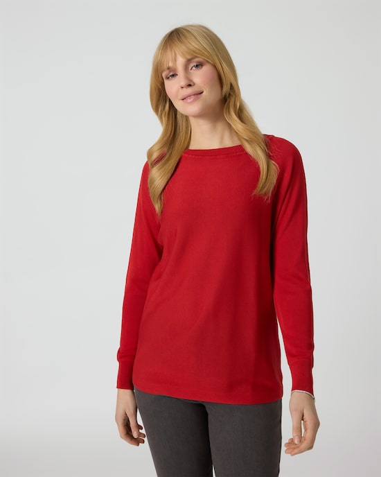 Produktabbildung für Pullover mit Fledermaus-Ärmeln