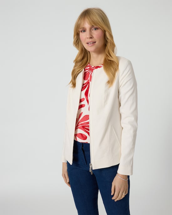 Produktabbildung für Blazerjacke aus Jacquard-Bengalin