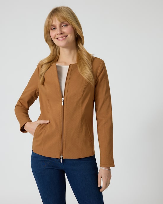 Produktabbildung für Blazerjacke aus Jacquard-Bengalin