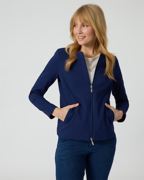 Produktabbildung für Blazerjacke aus Jacquard-Bengalin