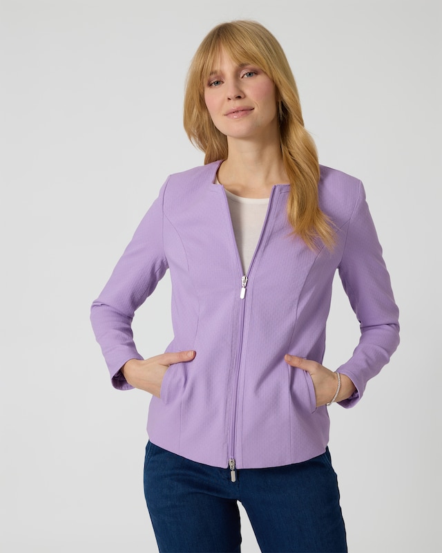 Blazerjacke aus Jacquard-Bengalin