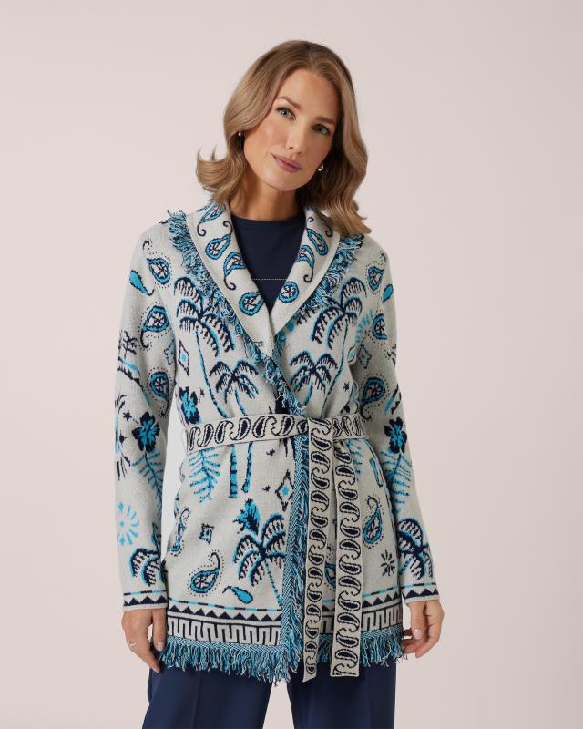 Jacquard-Cardigan Kaschmirblend