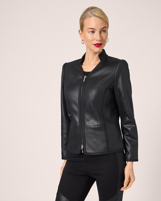 Produktabbildung für Velourslederimitat-Jacke