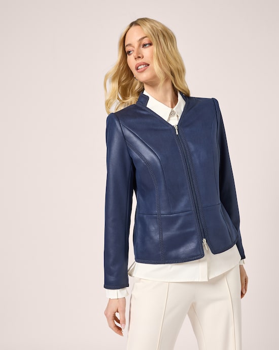 Produktabbildung für Velourslederimitat-Jacke