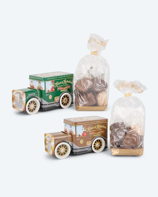 Produktabbildung für Lebkuchen Mini Trucks Spieluhr 2er Set, 400 g