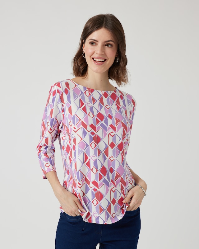 Shirt mit Rauten-Druck