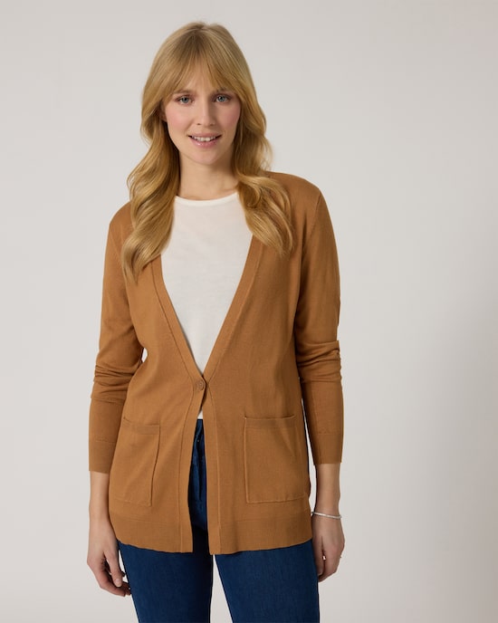 Produktabbildung für Longcardigan mit Taschen