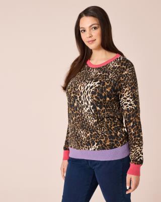 Pullover mit Leo-Jacquard