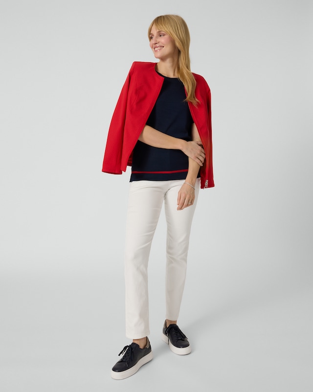 Kurzarmpullover aus Lyocell