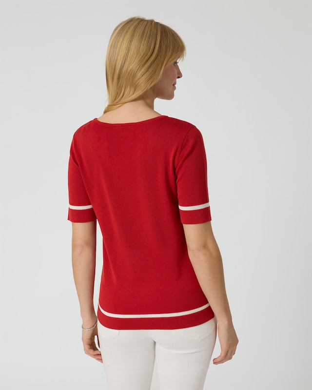 Kurzarmpullover aus Lyocell