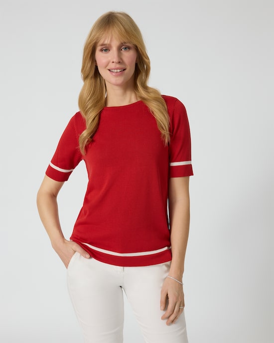 Produktabbildung für Kurzarmpullover aus Lyocell