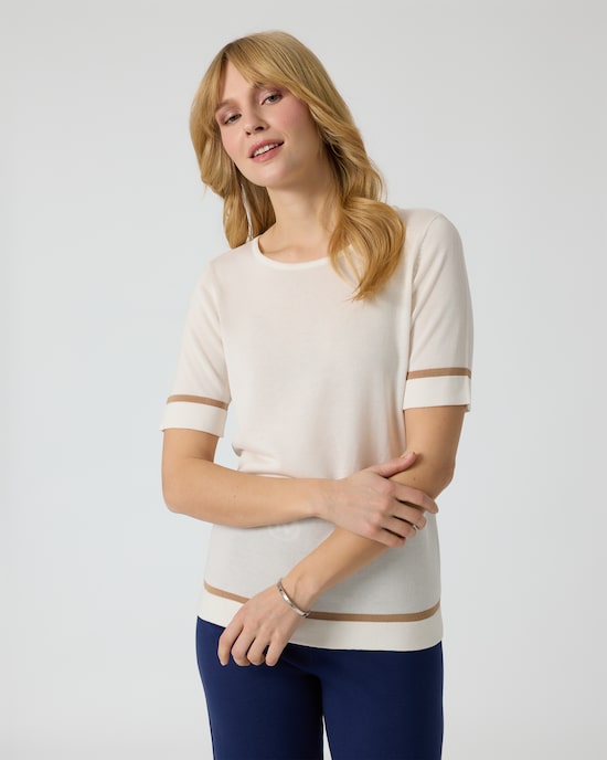 Produktabbildung für Kurzarmpullover aus Lyocell