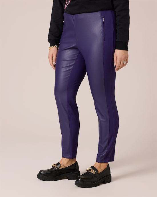 Produktabbildung für Ponte di Roma Leggings mit veganer Lederfront