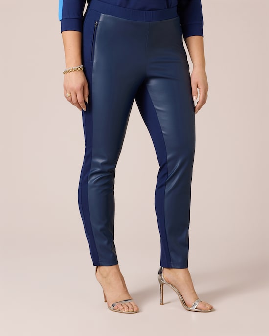 Produktabbildung für Ponte di Roma Leggings mit veganer Lederfront
