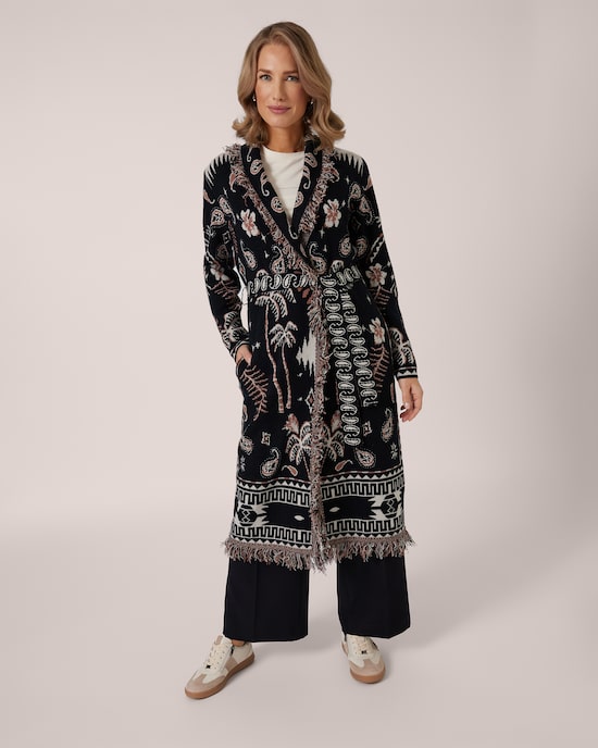 Produktabbildung für Jacquard-Mantel Kaschmirblend