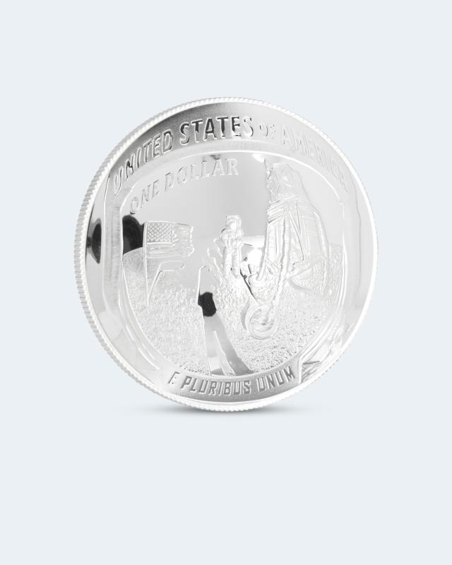 Silbermünze USA 50 Jahre Mondlandung