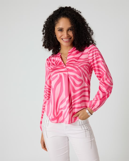 Produktabbildung für Bluse mit Zebraprint
